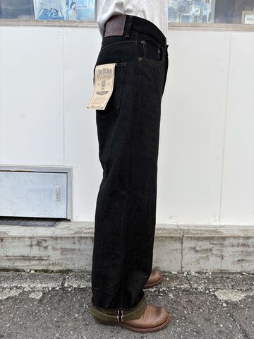 ONI222-BKOL 12oz Black x Olive Denim Super Wide Straight,, small image number 9
