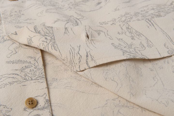 【Pre-Order】5736 Choju Open-Collar Shirts,IVORY, medium image number 3