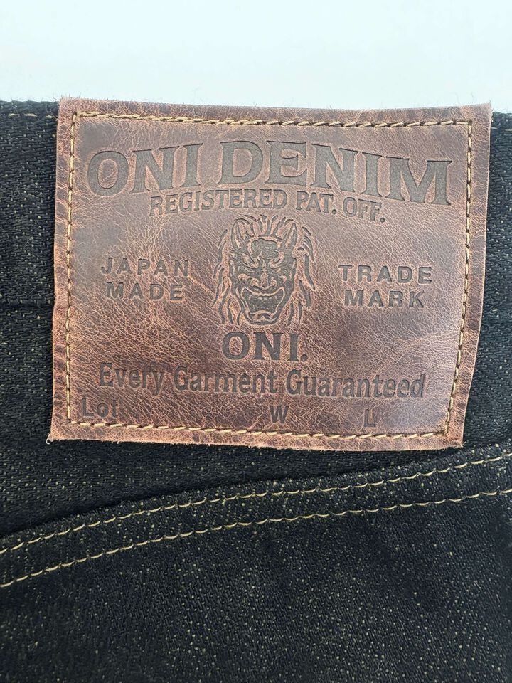 ONI246-BKOL 12.5oz Black x Olive Selvedge Denim Neat Straight,, medium image number 9