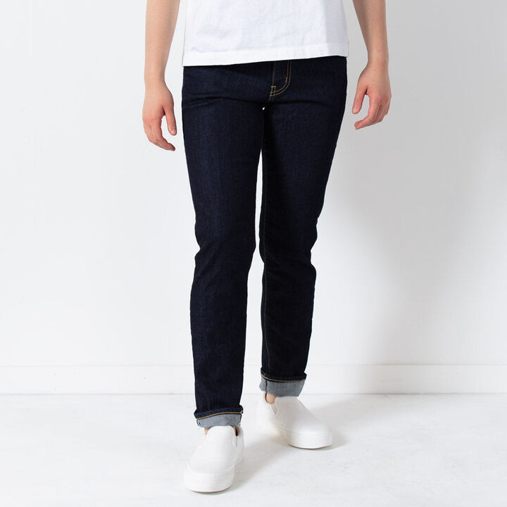73979 Stretch Denim Slim Tapered Pants BLUE,, medium