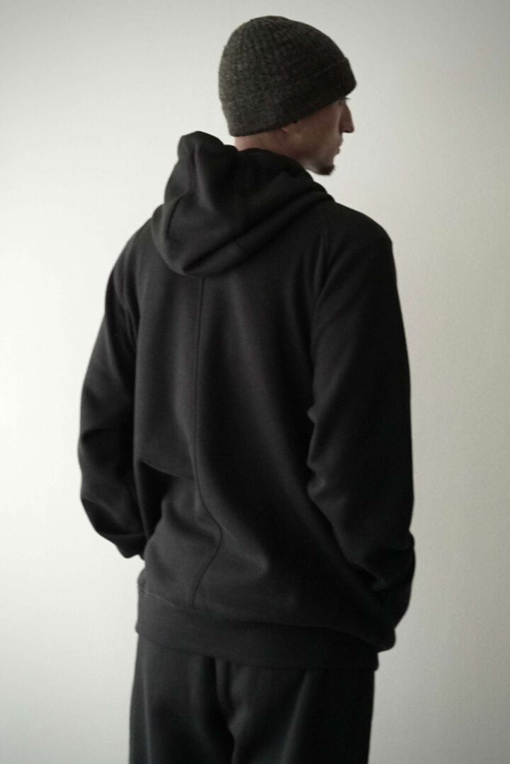 【vleed prologue】VL-004 Multi High Function Double Knit / Zip Hoodie,SUMIKURO x BLACK, medium image number 10