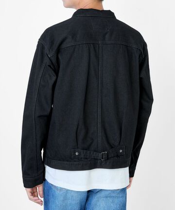 JBOT11033A 14OZ BLACK DENIM 1ST TYPE JACKET,, small image number 2