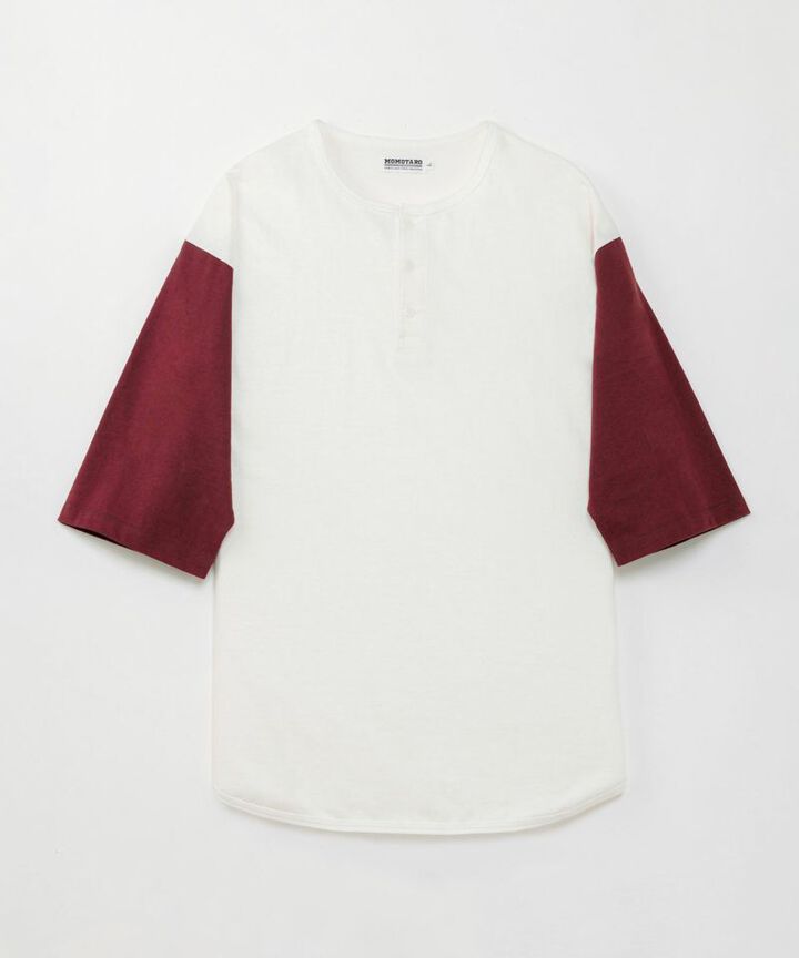 MTS0130M31 HENRY NECK BASEBALL HALF SLEEVE T-SHIRT