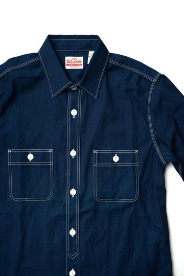 MS003R SELVEDGE CHAMBRAY SHIRT,NATURAL, small image number 10