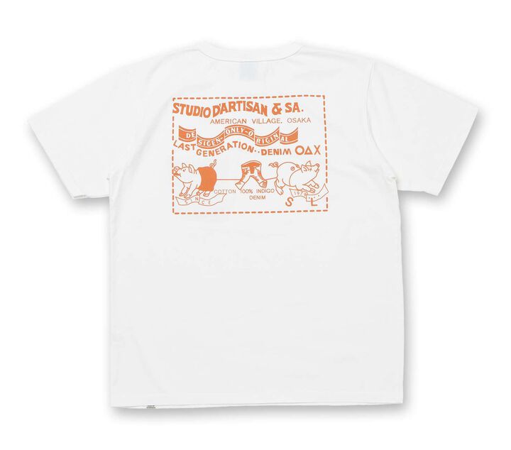8161A Denim Pocket Print T-shirts,WHITE, medium image number 1