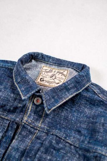 GZ-SKGJ1ST-GRN 15oz Skein (Kase) Dyed JEAN JACKET -WWII 1ST- (GREEN INDIGO),, small image number 2