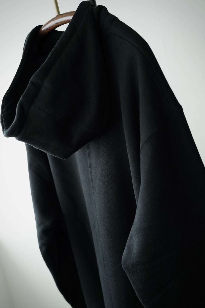 【CAPERTICA】CAP707CS38 Suvin Cotton Urake / Slit Hoodie,BLACK, medium image number 1