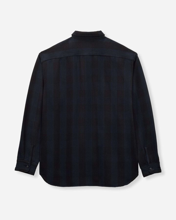 MMLS6002 BLOCK CHECK L/S SHIRT,NAVY, medium image number 1