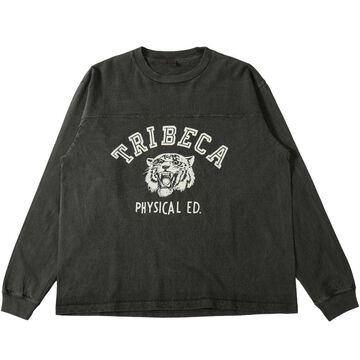 BR-25341 Pigment Dye 14/- GOAT L/S FOOTBALL T-shirt 【TRIBECA】,WHITE, small image number 10