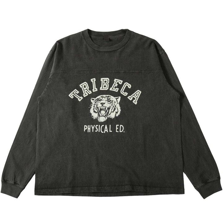 BR-25341 Pigment Dye 14/- GOAT L/S FOOTBALL T-shirt 【TRIBECA】,WHITE, medium image number 10
