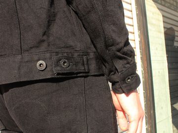 ONI02207PKIRAKUIIBK 12oz Kiraku-II Black 3rd Type Jacket with hand-warmer pockets-One Wash-36,, small image number 8