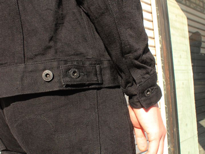 ONI02207PKIRAKUIIBK 12oz Kiraku-II Black 3rd Type Jacket with hand-warmer pockets-One Wash-36,, medium image number 8