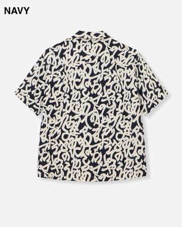 MXSS6000 RAYON SHORT SLEEVE SHIRT (NAVY),NAVY, small image number 1