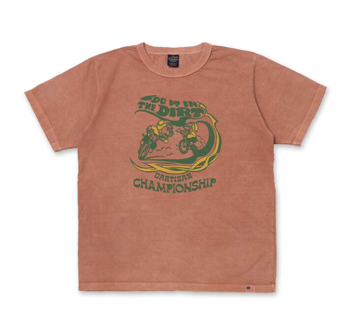 8163A Pigment Dyed Print T-shirts,ORANGE, medium image number 0