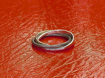 HYO-247BRS Brass Crooked Trinity RING,, small image number 1