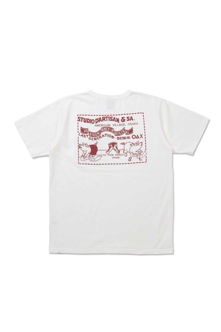 8214A Denim Pocket T-shirts (back print),PURPLE, medium image number 3