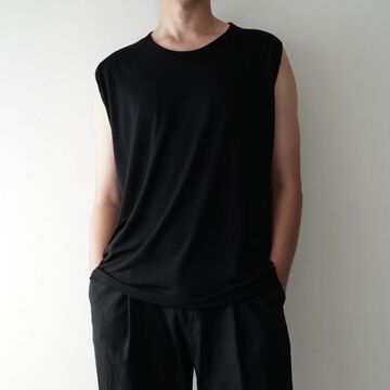 【CAPERTICA】CAP706CS29 Washable Wool Tank Top-EBONY-1,EBONY, small image number 31