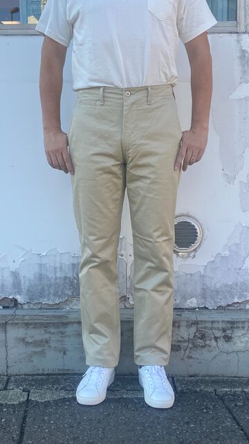 F0514 NARROW U.S TROUSERS TAPERED-BEIGE-M,BEIGE, small image number 17