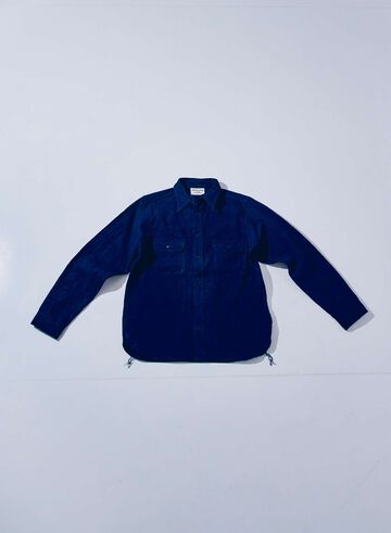 SSS25-YRC Natural Indigo &times; Pure Indigo &ndash; Bible Series Detachable Collar Shirt,, small image number 0