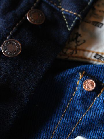 DE004 denimio collab. original cobalt blue selvedge 14oz  slim tapered,, small image number 10