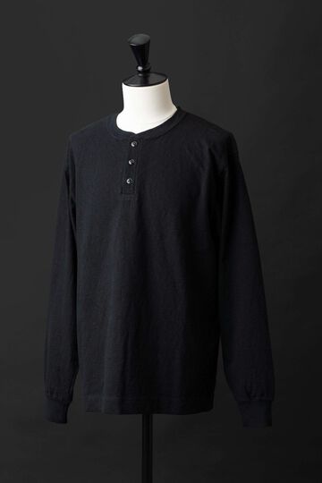 MTE014 (61) LONG SLEEVE HENRY NECK T-SHIRT,BLACK, small image number 4