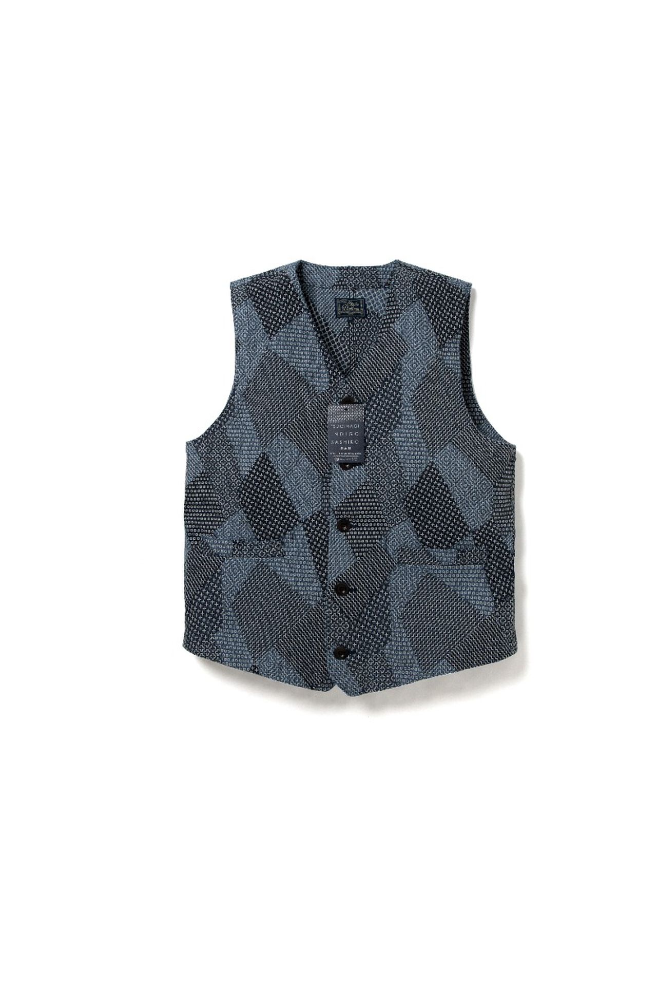 4577 Tsugihagi Sashiko Vest (PRE-ORDER: Delivery date November 2023)