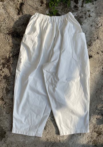 La-TGPT-0503 10oz Tucked Gathered Pants White,, small image number 4