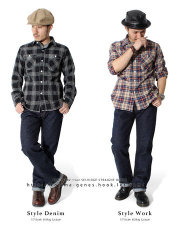 KOJIMA GENES rnb102rz 15oz セルビッチストレートジップフライパンツ,, small image number 1