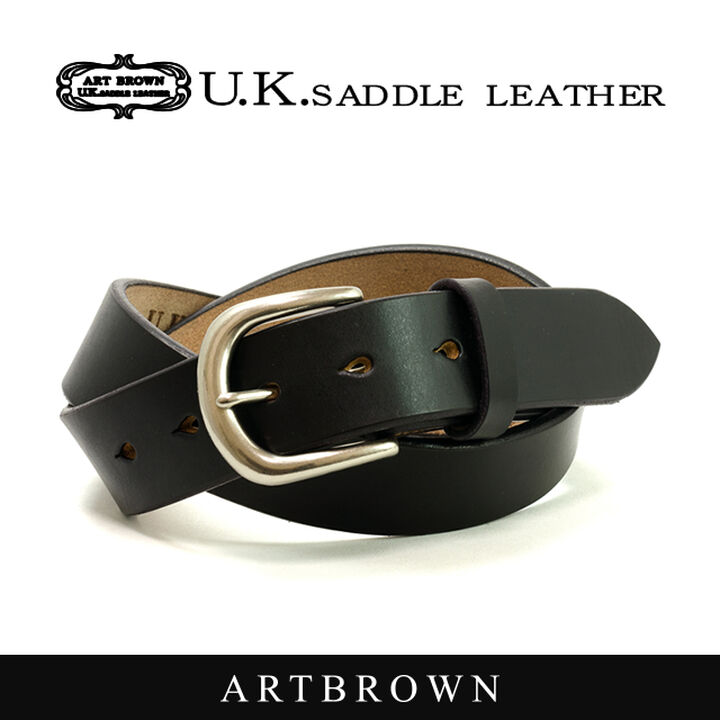 ENB40145AB UK saddle leather 40mm width harness belt,BLACK, medium image number 0