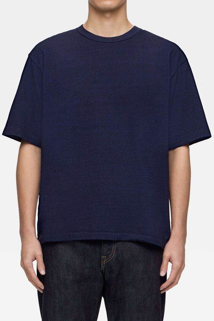 MMTS6009 YARN DYED SHORT SLEEVE T-SHIRT ALPHABET (BACK),, medium