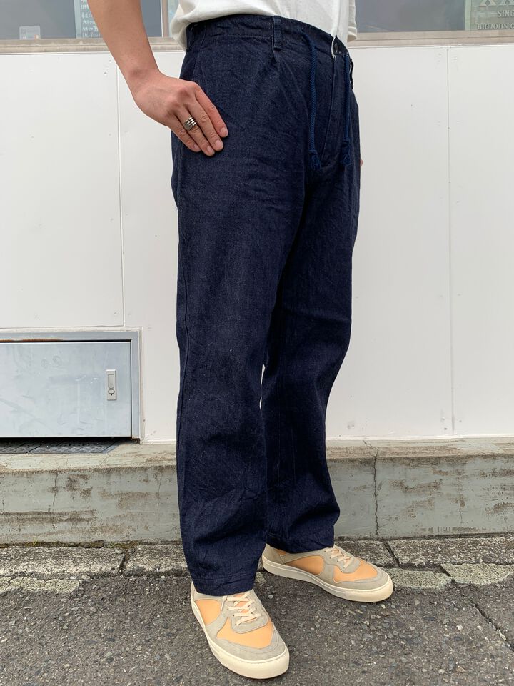F0508 12oz THREE EIGHT "888" DENIM TRACK EASY PANTS TAPERED,, medium