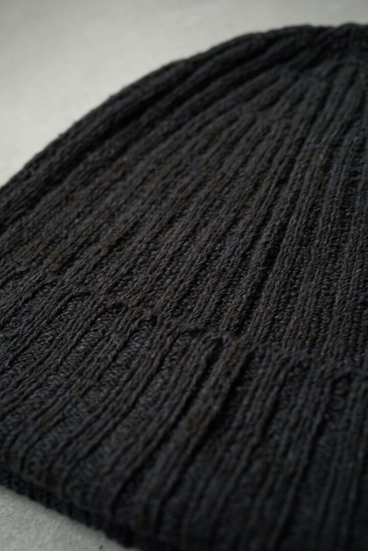 244AC16 Hand Spun Cotton / Knit Cap,CHARCOAL, medium image number 2