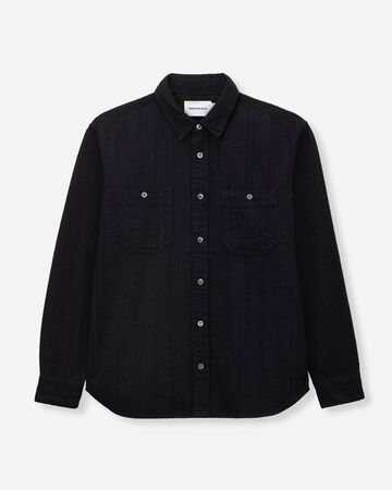 MXLS1040 SASHIKO WORK SHIRT,INDIGO, small image number 0
