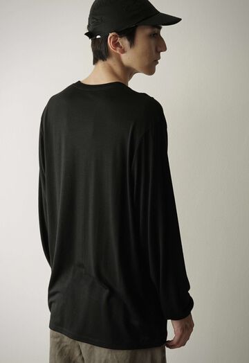 【CAPERTICA】CAP708CS22 Super120s Washable Wool Jersey /Vneck L/S Tee,SHIGOKU-IRO, small image number 10