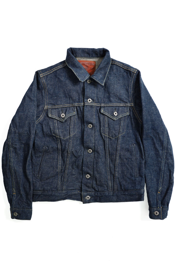 ONI02527PZR KABEG 20oz Secret Denim Kabuki Selvedge Type 3 Jacket with handwarmers weft Beige
