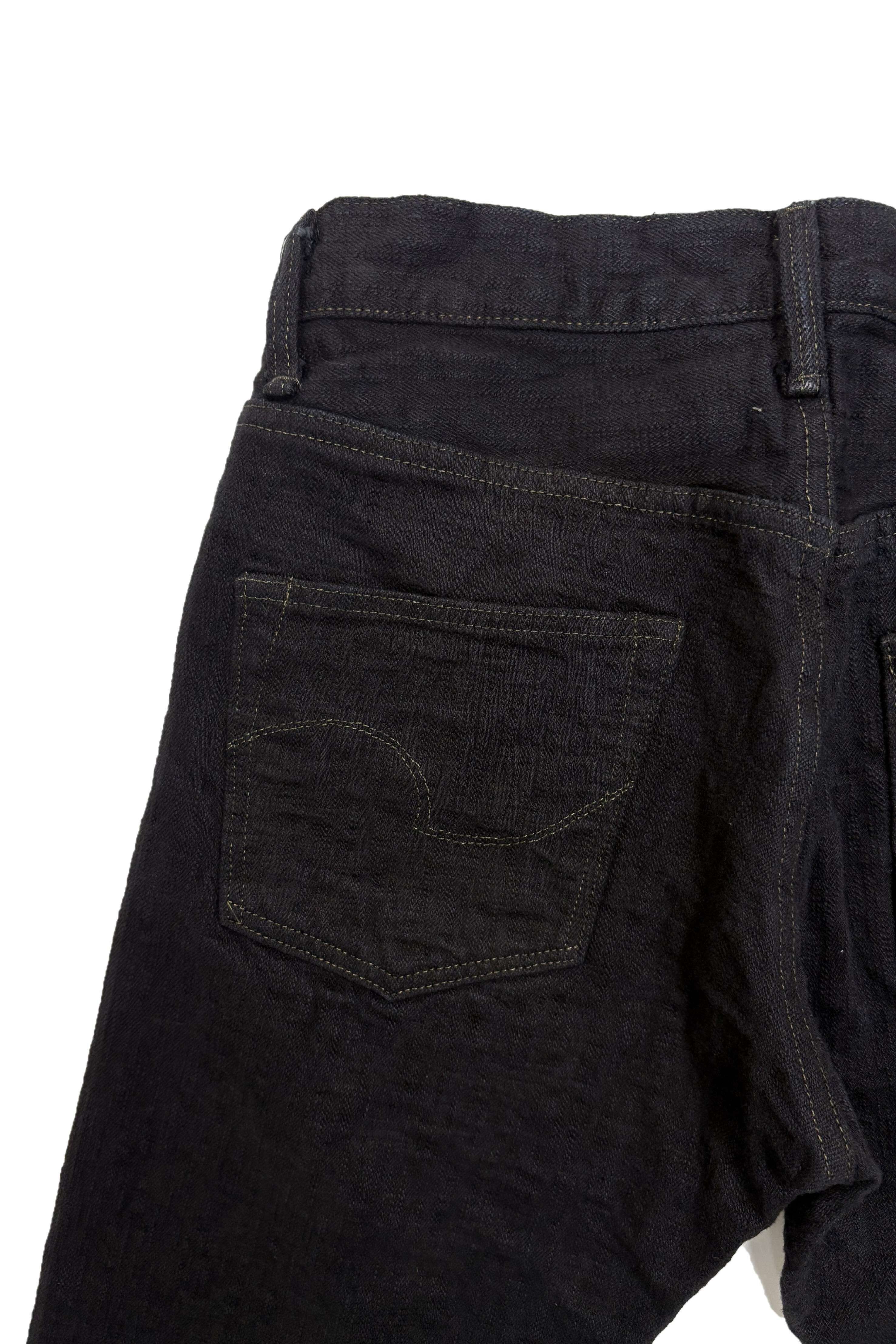 DENIMIO | ONI-277Bumpy-黒 (Black) 17oz Bumpy Denim Just Right Straight