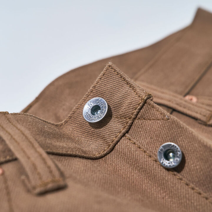 S310SP 15OZ JEANS SHORT PANTS (INDIGO, KHAKI),KHAKI, medium image number 5