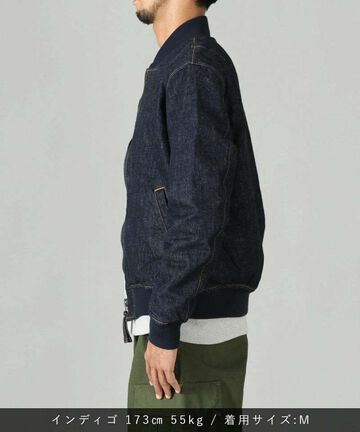 JBOT1307 13oz Denim Bomber Jacket,INDIGO, small image number 7