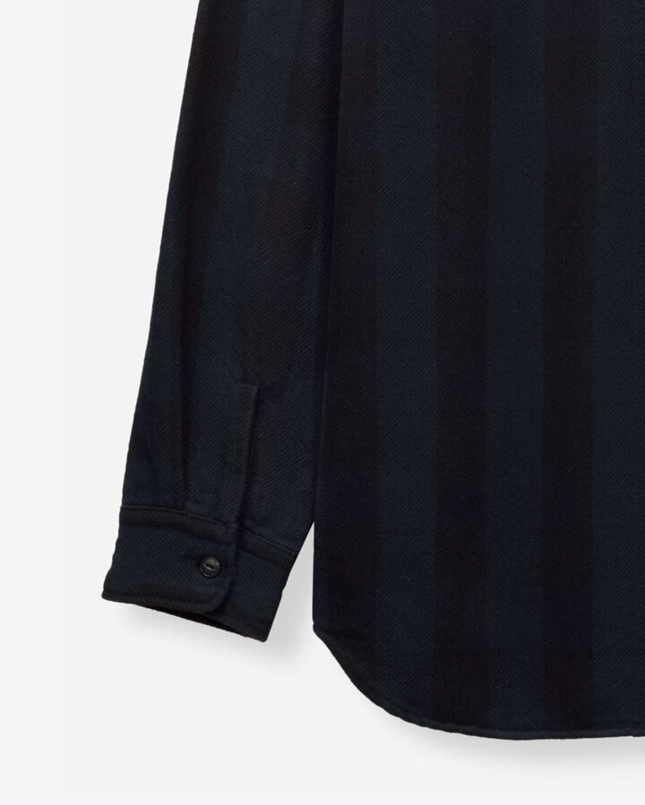 MMLS6002 BLOCK CHECK L/S SHIRT,NAVY, medium image number 3