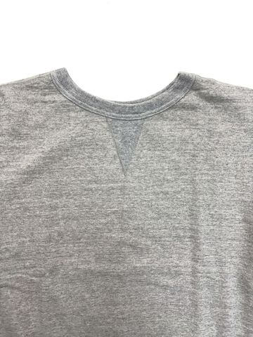 Lot 268 88/12 Heather 4-Needle Front V Crewneck Sweatshirt,GREEN, small image number 6