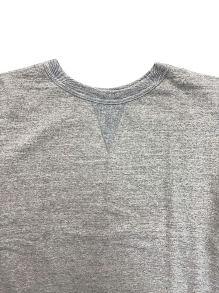 Lot 268 88/12 Heather 4-Needle Front V Crewneck Sweatshirt,GREEN, medium image number 6