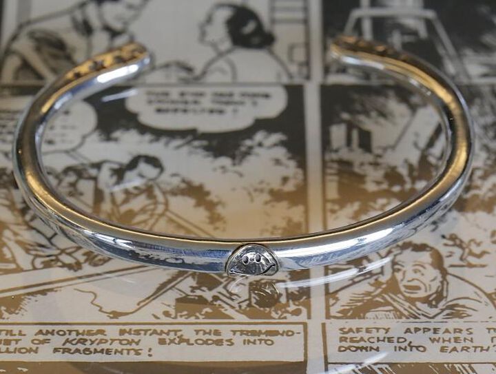 14AO-345 Circle Silver Bangle -K10smile-,, medium image number 2