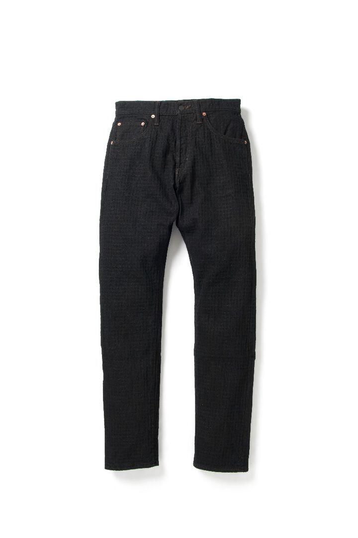 D1867 Amami Mud Dyeing Sashiko Denim Jeans -DARK BROWN-29,DARK BROWN, medium image number 1