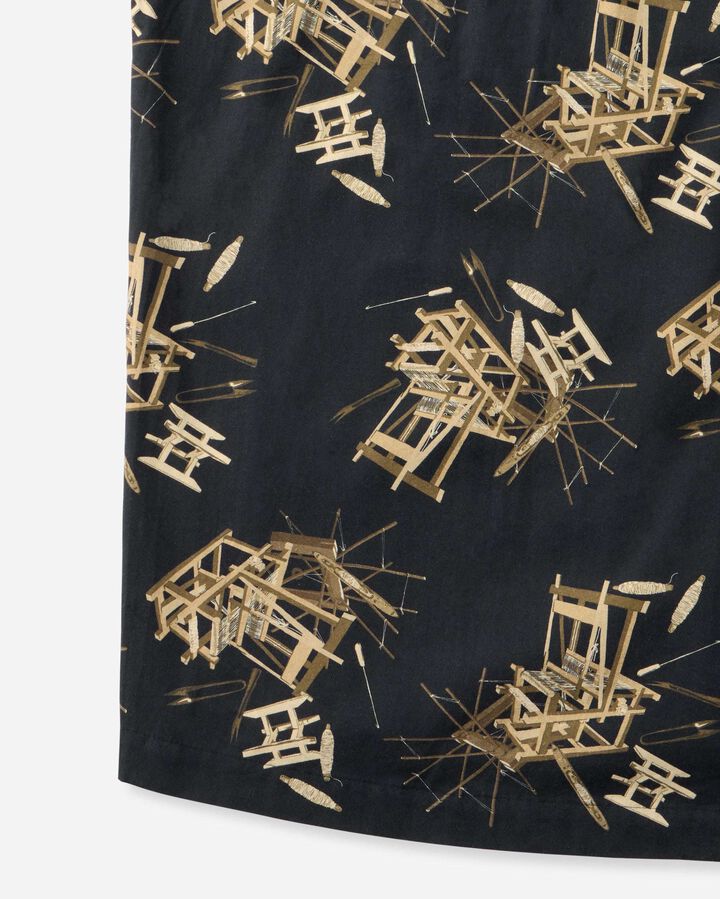 MMSS6004 COTTON/RAYON S/S SHIRT,BLACK, medium image number 4