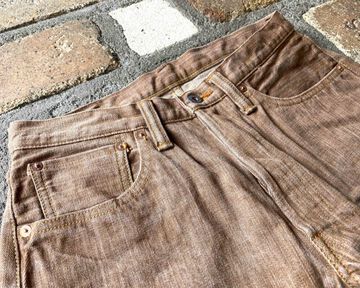 GZ-1917S3 13oz Nippon Cotton Organic Cotton Slim Straight Jeans (INDIGO, KAKI)-INDIGO-33,INDIGO, small image number 19