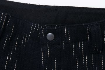 1906 Kasuri Dyed Beach Cloth Trousers Wide Straight,BLACK, small image number 2