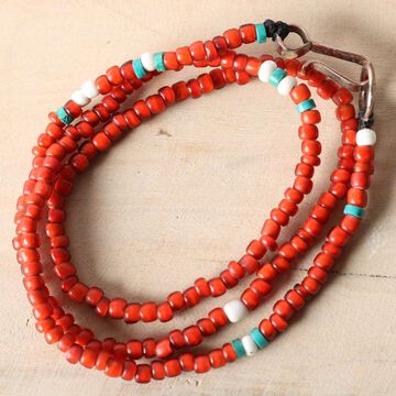 【NORTH WORKS】BR-7801W ANTIQUE BEADED NECKLACE,RED, small image number 1