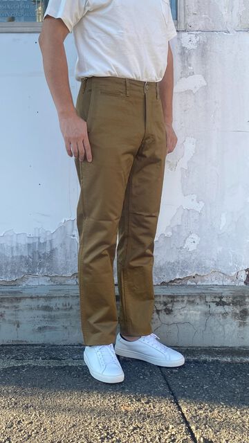 F0514 NARROW U.S TROUSERS TAPERED-BEIGE-M,BEIGE, small image number 14