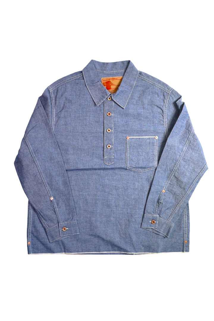 F3487 CHAMBRAY P/O SHIRT