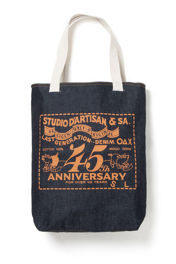 SP-099 45th Denim Tote Bag,ORANGE, small image number 0